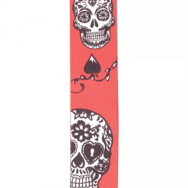 Ремень для гитары, рисунок Red Sugar Skulls, полиэстер, Planet Waves, P20W1414  рис.2 