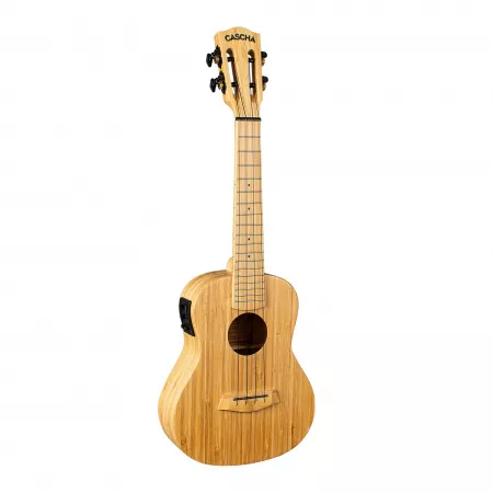 Bamboo Series Укулеле концертный со звукоснимателем, с чехлом, цвет натуральный, Cascha, HH-2313E