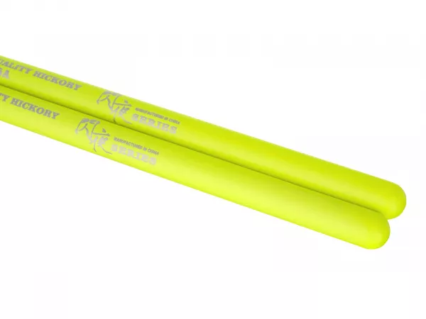 (10101003031) Fluorescent Series 5A Барабанные палочки, желтые, орех гикори, HUN, 10101003001  рис.2 