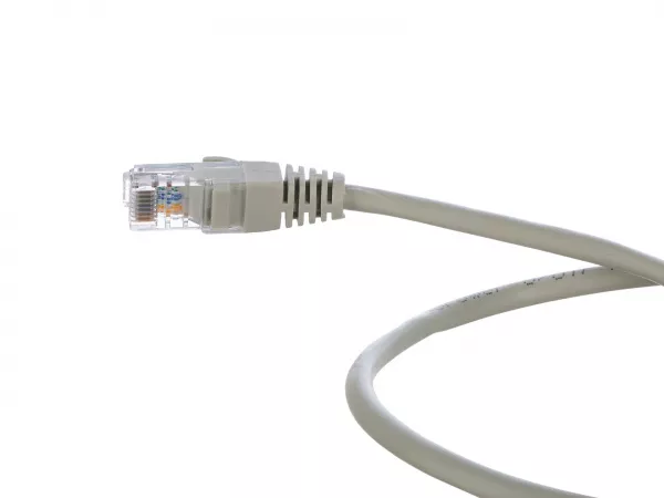 Патч-корд RJ-45 (m)-RJ-45 (m) 3.0м кат.5е ПВХ 26AWG, серый, в пакете, GoPower, 00-00027474  рис.2 