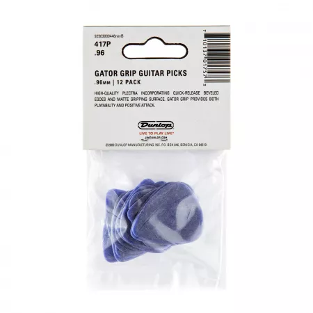 Gator Grip Медиаторы, 12шт, толщина 0,96мм, Dunlop, 417P.96