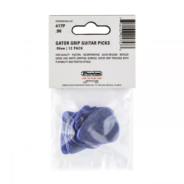 Gator Grip Медиаторы, 12шт, толщина 0,96мм, Dunlop, 417P.96  рис.2 