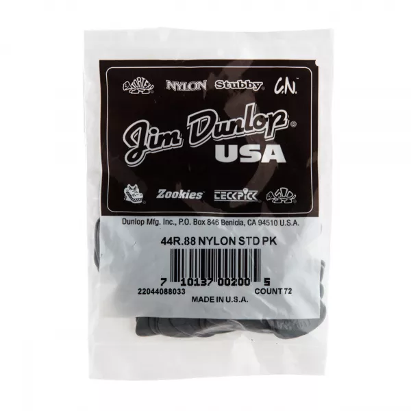 Nylon Standard Медиаторы 72шт, толщина 0,88мм, Dunlop, 44R.88  рис.2 