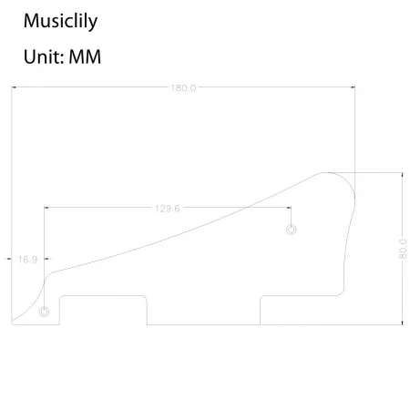 Пикгард для электрогитары Epiphone LP, 1 слой, кремовая, Musiclily, M239-Musiclily