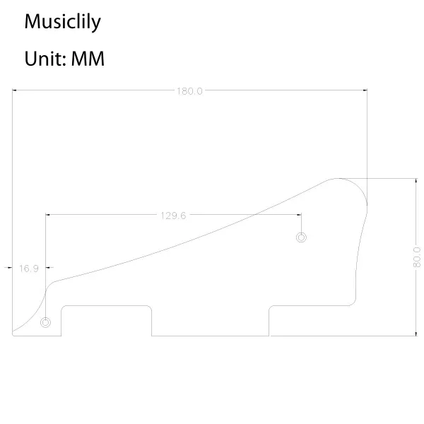 Пикгард для электрогитары Epiphone LP, 1 слой, кремовая, Musiclily, M239-Musiclily  рис.2 
