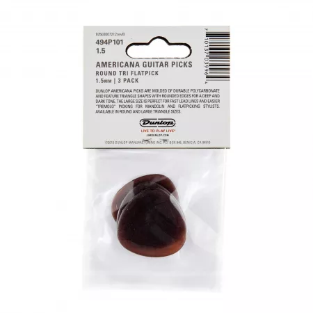 Americana Round Медиаторы треугольные, 3шт, Dunlop, 494P101