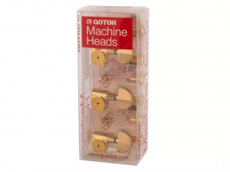 Колки для гитары 3+3, локовые, золото, Gotoh, SG301-HAPM-20-GG-L3+R3