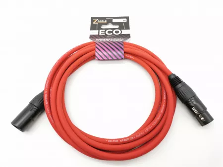 Кабель микрофонный 1м, красный, ZZcable, E1-XLR-M-F-0100-2