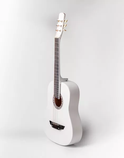 Акустическая гитара, белая, АККОРД, ACD-39A-93-WH  рис.2 