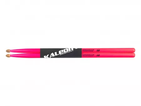 Pink 5B Барабанные палочки, граб, флуоресцентные розовые, Kaledin Drumsticks, 7KLHBPK5B