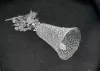 GH-XL053 Колокольчик хрустальный «Георгий Победоносец», большой, Гусь Хрустальный