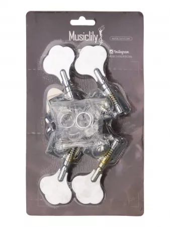 Колки для бас-гитары, 2+2, хром, Musiclily, M180-2M446-2