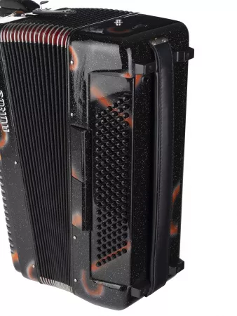 Аккордеон 41/120/7/2, черный, с футляром, Aurus, JH8004-A-BLACK