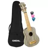 Bamboo Series Graphite Укулеле сопрано, с чехлом, графит, Cascha, HH-2315