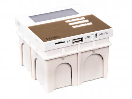 Комплект из 2 потолочных громкоговорителей и настенного усилителя, LAudio, LAMX210S
