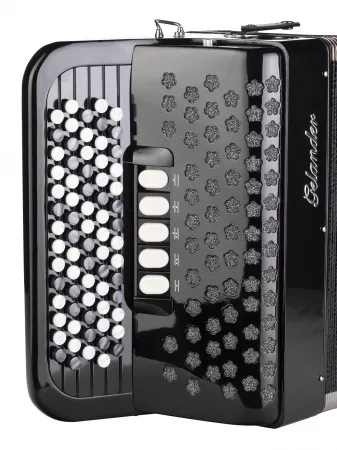 Кнопочный аккордеон 72/120/5+3, черный, Gelander, GH5120H-3-BLACK
