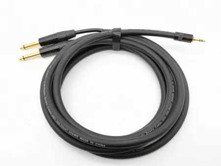 Кабель аудио 3.5-2х6.3мм, 5м, ZZcable, E52-3,5-2J-0500-0