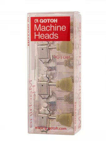 Колки для гитары 3+3, никель, Gotoh, SD90-SL-N-L3+R3