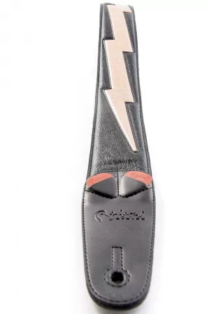 Mojo Bolt Gold AA Ремень для гитары, текстиль, черный, RightOn Straps, 8401070410713