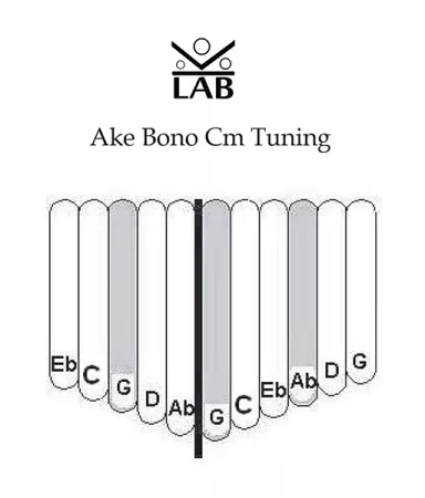 KL-A-P11BA-D Калимба пента 11, большая, Ake-Bono, черная, Kalimba LAB