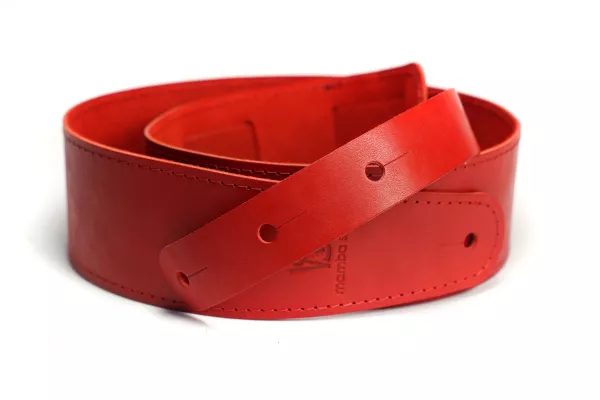 Ремень для гитары, кожаный, красный, Mamba straps, MB6061-117-03  рис.2 