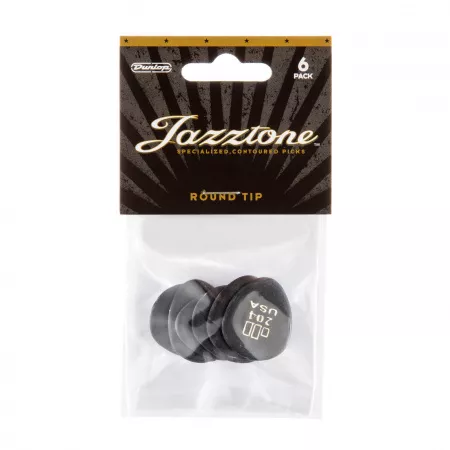 JD Jazztones Медиаторы, 6шт, круглый кончик, Dunlop, 477P204