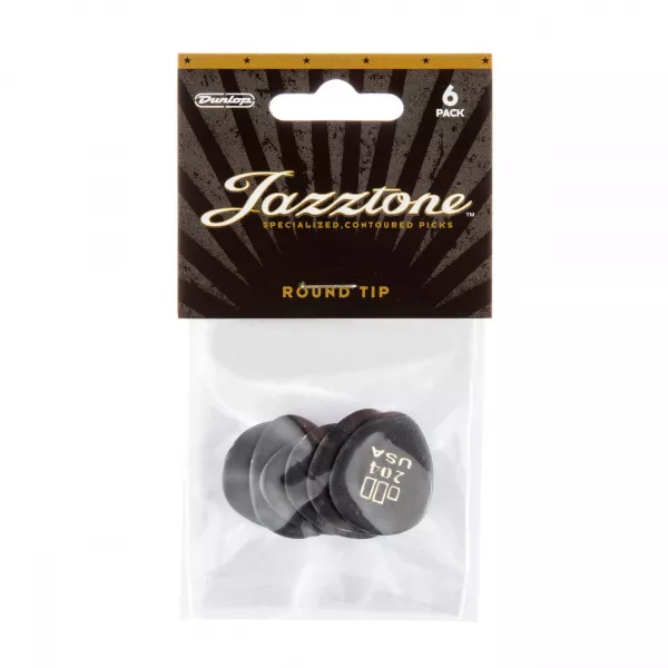 JD Jazztones Медиаторы, 6шт, круглый кончик, Dunlop, 477P204  рис.2 