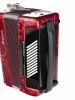 Аккордеон 34/72/7/2, красный, с футляром, Aurus, JH2021-RED
