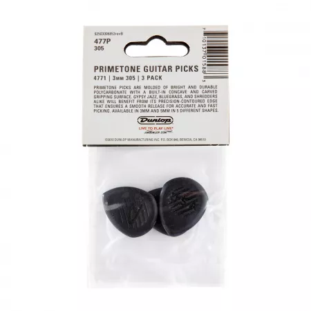Primetone Медиаторы, 3шт, 3мм, острый кончик, Dunlop, 477P305
