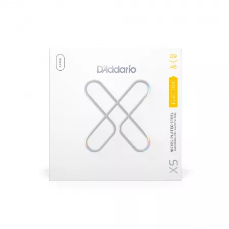 XS Nickel Струны для электрогитары, никелированные, 09-46, 3 комплекта, D'Addario, XSE0946-3P