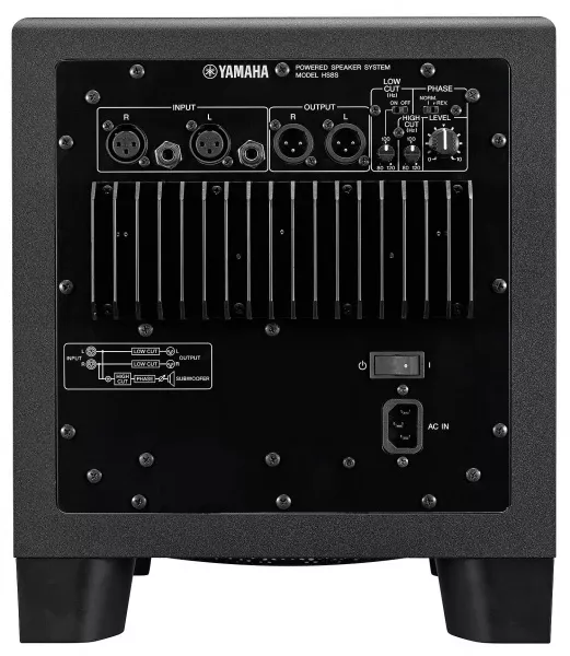 HS Series Студийный сабвуфер активный, 150Вт, Yamaha, HS8S  рис.2 