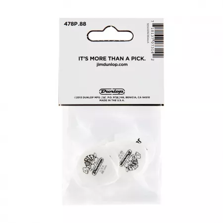 Tortex White Jazz III Медиаторы 12шт, толщина 0,88мм, Dunlop, 478P.88