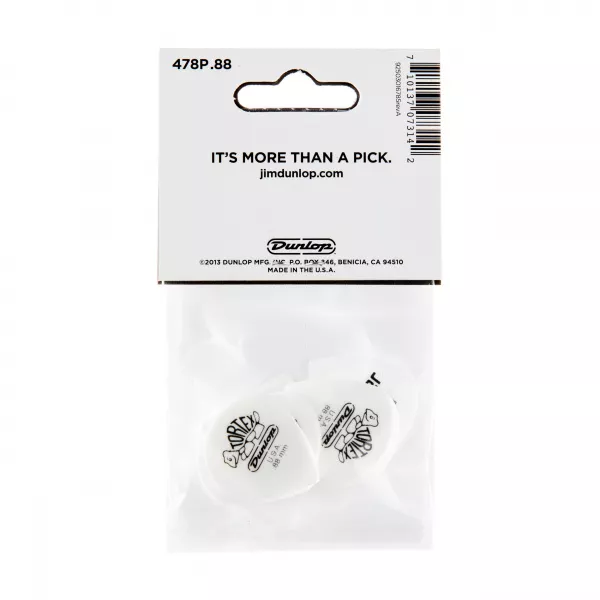 Tortex White Jazz III Медиаторы 12шт, толщина 0,88мм, Dunlop, 478P.88  рис.2 