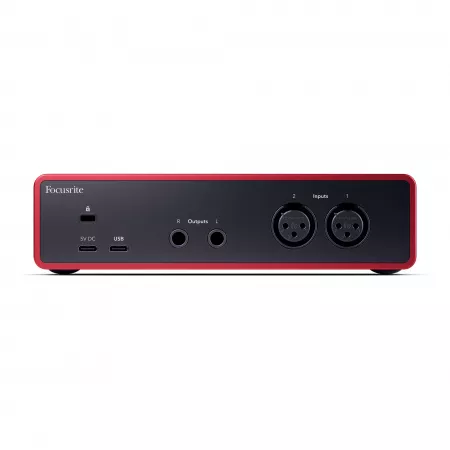 Звуковая карта USB, 24бит/192 кГц, 2 входа-2 выхода, Focusrite, Scarlett-2i2-4th-gen