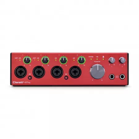 Звуковая карта USB, 8 входов-4 выхода, 24 бит/192 кГц, Focusrite, Clarett+4Pre