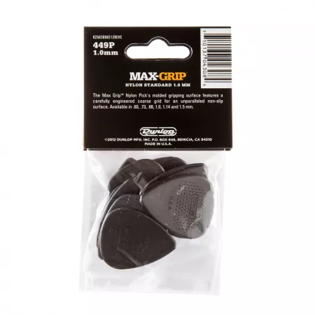 Max-Grip Nylon Standard Медиаторы 12шт, толщина 1,00мм, Dunlop, 449P1.0