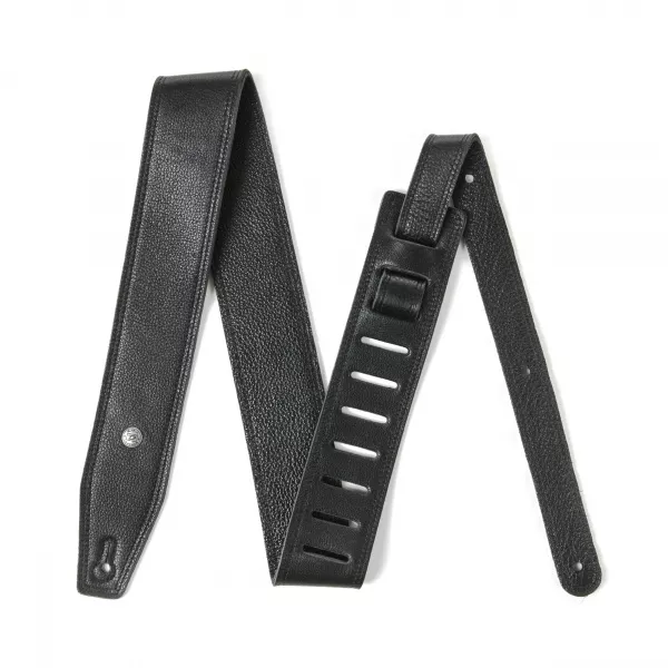 BMF Ремень для гитары, черный, кожаный, ширина 2.5", Dunlop, BMF14BK  рис.2 