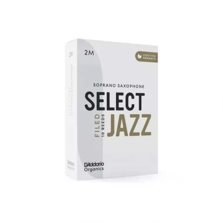Organic Select Jazz Filed Трости для саксофона сопрано, размер 2M, 10шт, D'Addario, ORSF10SSX2M