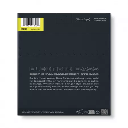Tapered Комплект струн для 6-струнной бас-гитары, никелированные, Medium, 30-130, Dunlop, DBN30130T