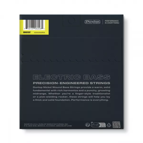 Tapered Комплект струн для 6-струнной бас-гитары, никелированные, Medium, 30-130, Dunlop, DBN30130T  рис.2 