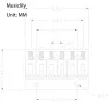 Фиксированный бридж для электрогитары, черный, Musiclily, M207BK