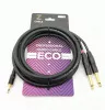 Кабель аудио 3.5-2х6.3мм, 9м, ZZcable, E52-3,5-2J-0900-0