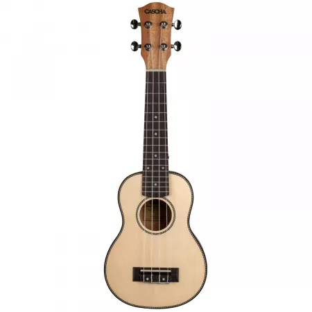 Spruce Series Укулеле сопрано леворукий, с чехлом, цвет натуральный, Cascha, HH-2148L