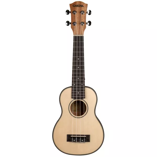 Spruce Series Укулеле сопрано леворукий, с чехлом, цвет натуральный, Cascha, HH-2148L  рис.2 