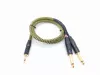 Кабель аудио 3.5-2х6.3мм, 1.25м, в оплетке, ZZcable, G46-3,5-2J-0125-Z