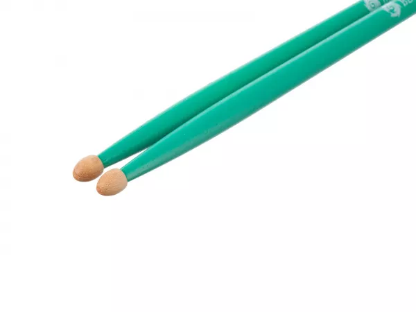 Colored Series Bluefire 7A GREEN Барабанные палочки, орех гикори, зеленые, HUN, 10104016  рис.2 