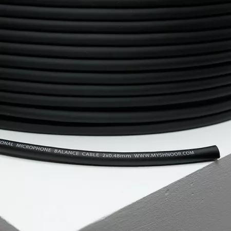 248BLK-100m Кабель микрофонный, 2x0,48мм, d6, 100м, SHNOOR