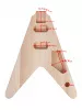 Корпус электрогитары, липа, без отделки, Sunsmile, SFV-09BO