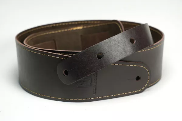 Ремень для гитары, кожаный, горький шоколад, Mamba straps, MB6061-113-01  рис.2 