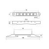 F-2821E Бридж для арктоп гитары Tune-O-Matic, золото, Hosco